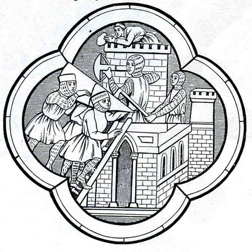 Chevaliers croisés (Arbalétrier devant la tour)