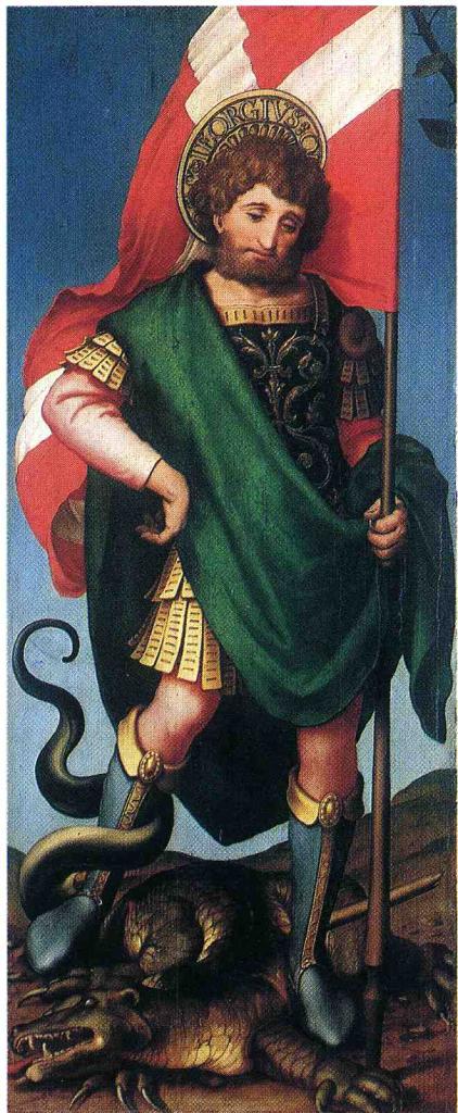 St-Georges et le dragon, Hans Holbein, Huile sur bois