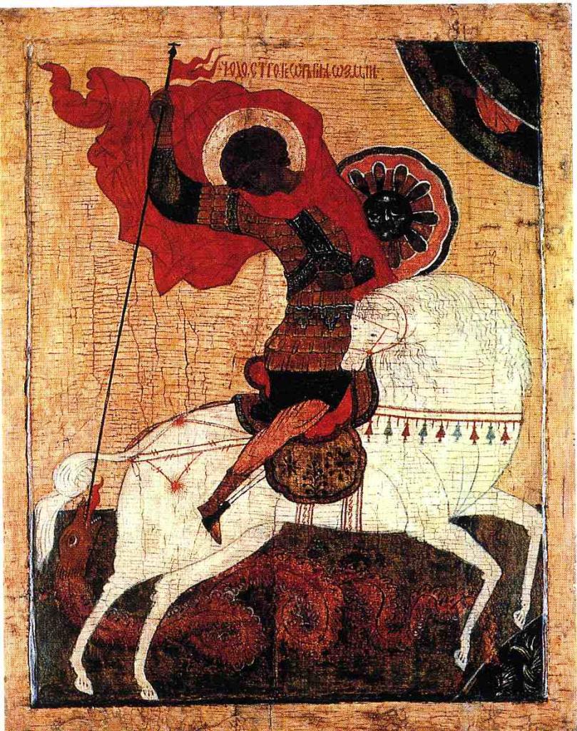 St-Georges et le dragon - Icône, Anonyme russe, Vovgorod