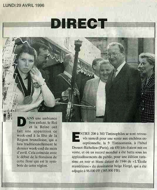 Fête de l'Iris Cinquantenaire 27 avril1996(La Lanterne 29 avril 1996)