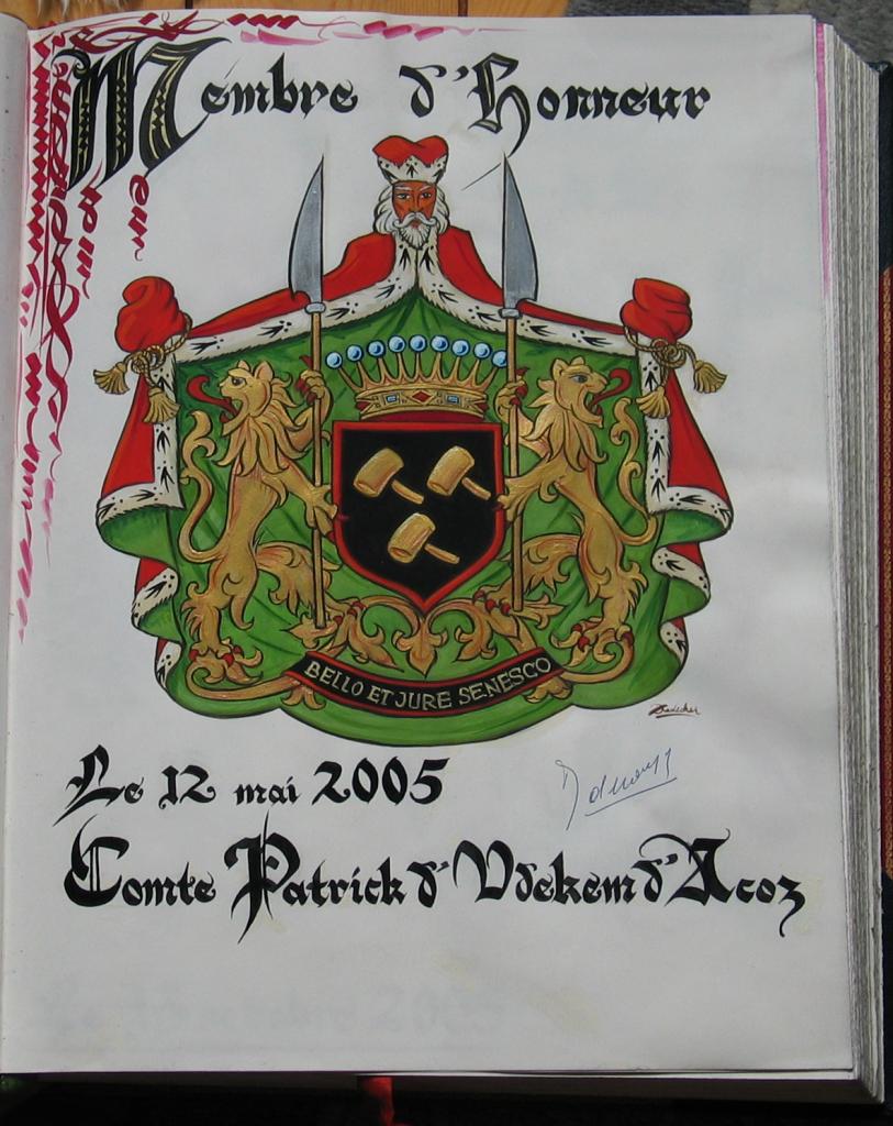 Comte Patrick d'Udekem d'Acoz Membre d'Honneur