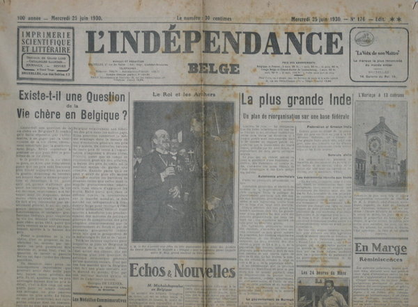 L'Indépendance Belge 1930